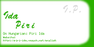 ida piri business card